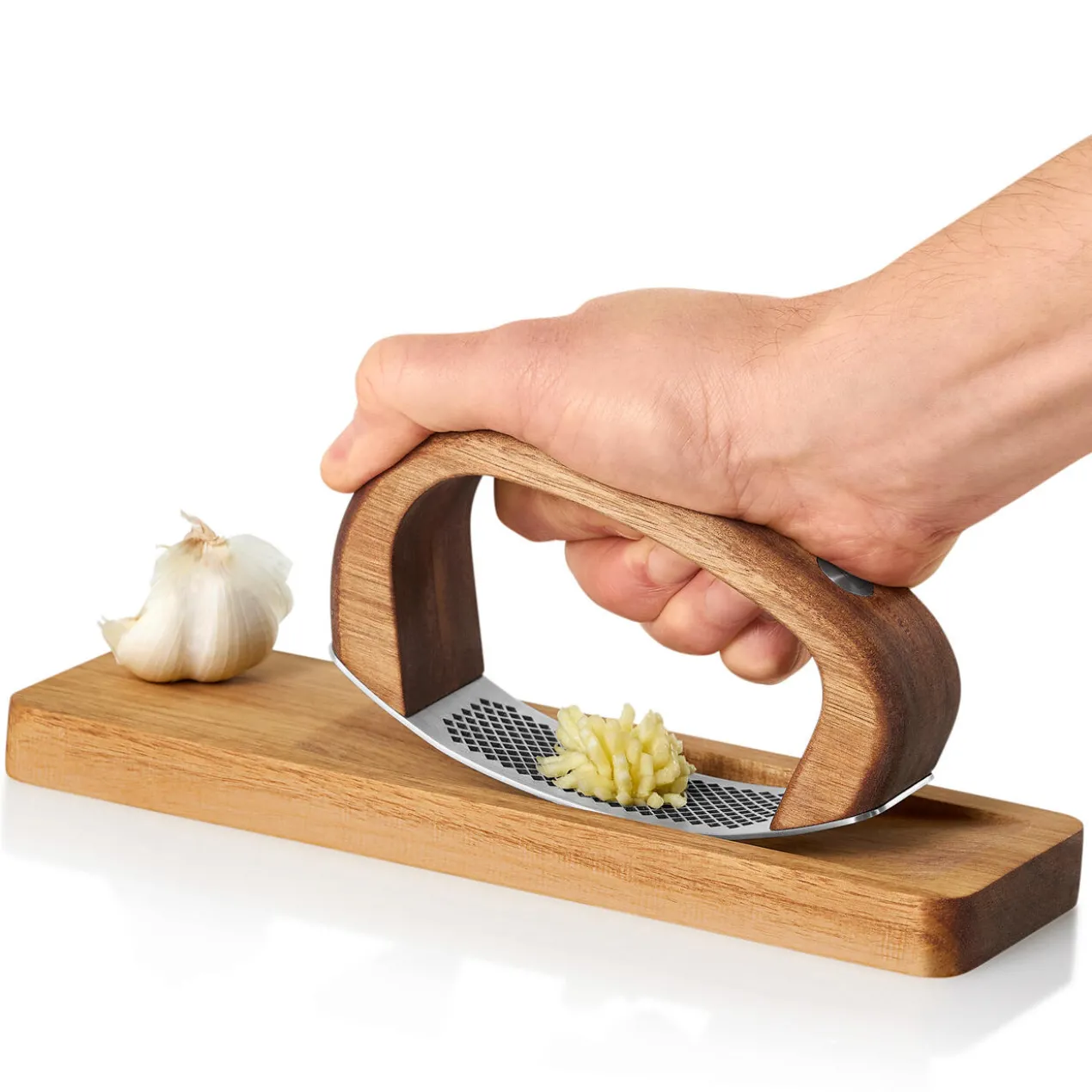 AdHoc® Knoblauchwippe mit Schneidbrett