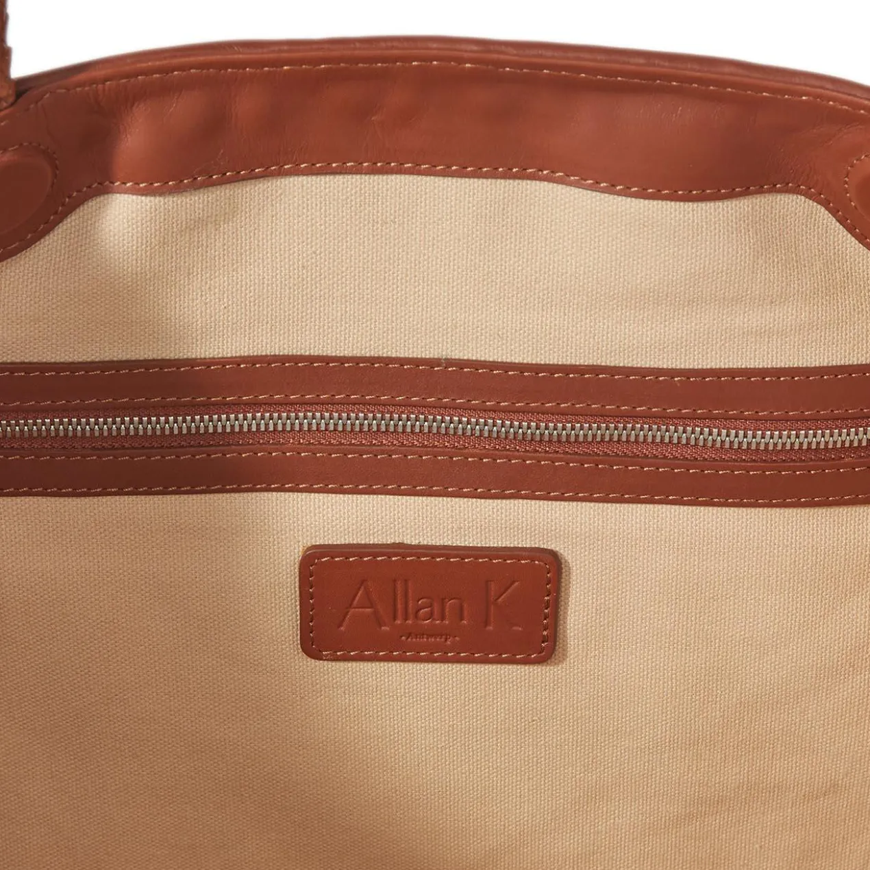 Allan K Flechtleder-Maxi-Shopper