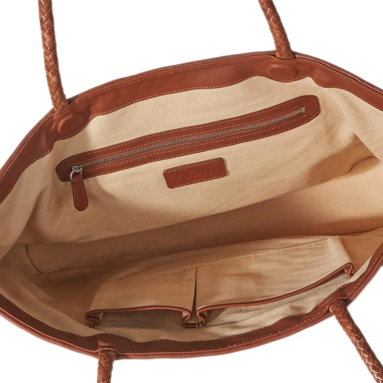 Allan K Flechtleder-Maxi-Shopper