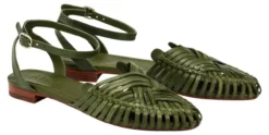 Allan K Flechtleder-Sandalen