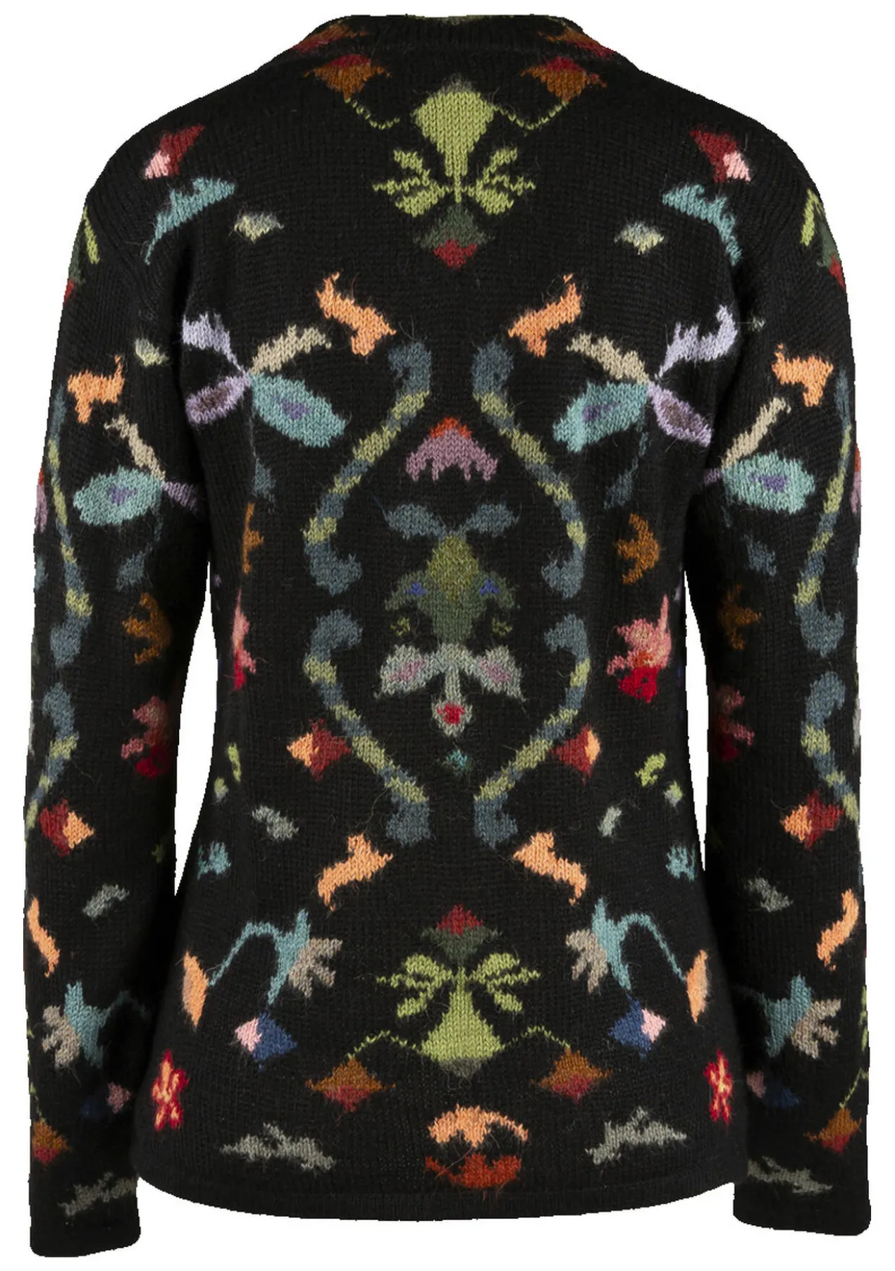 Alpaka-Strickjacke Flowers