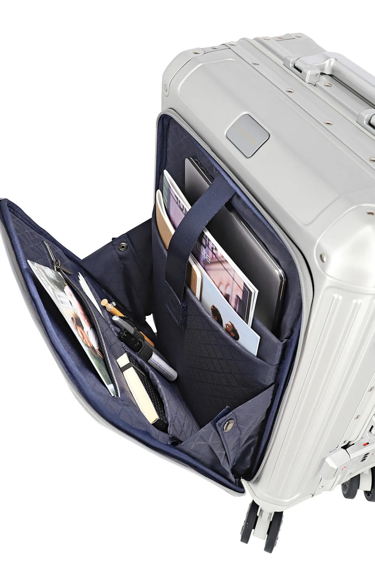 Aluminium-Bordtrolley mit Vortasche