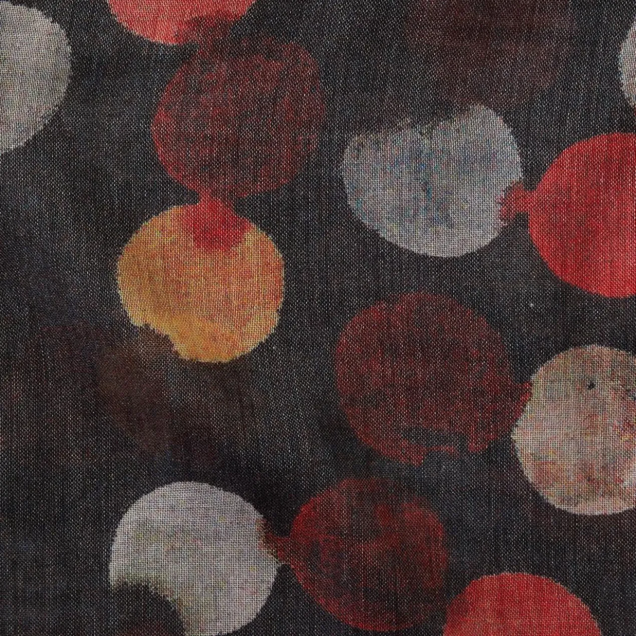 Ancini Aquarell-Tupfen-Schal, Schwarz/Multicolor