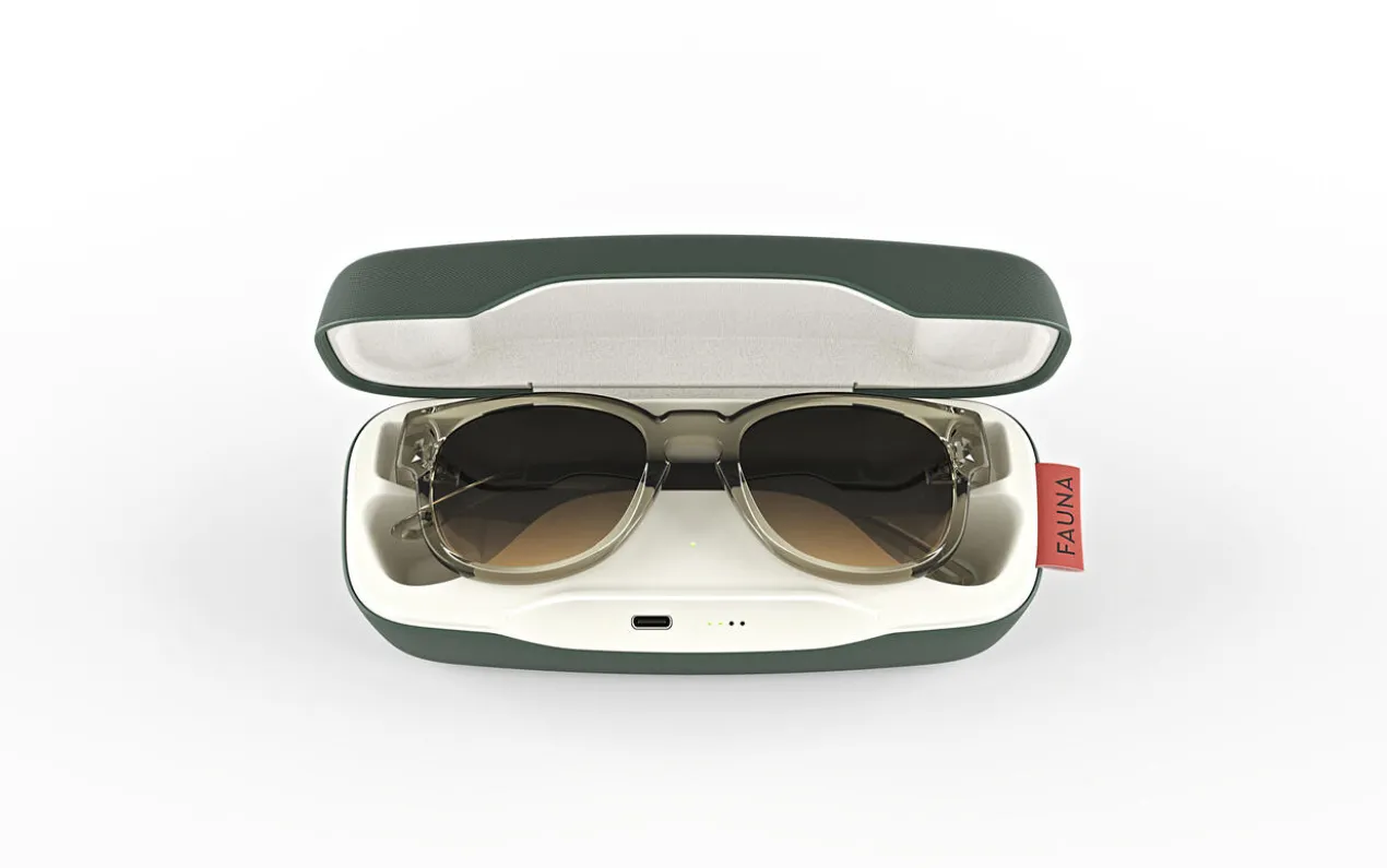 Audio-Blaulichtfilter-Brille oder Audio-Sonnenbrille