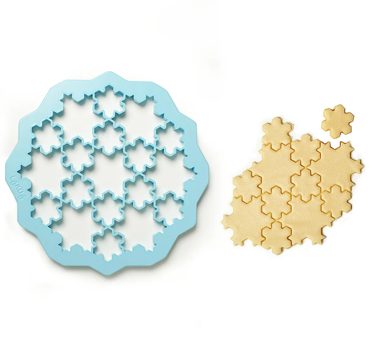 Ausstech-Schablonen, 3er-Set (Tannenbaum, Herz, Schneeflocke)