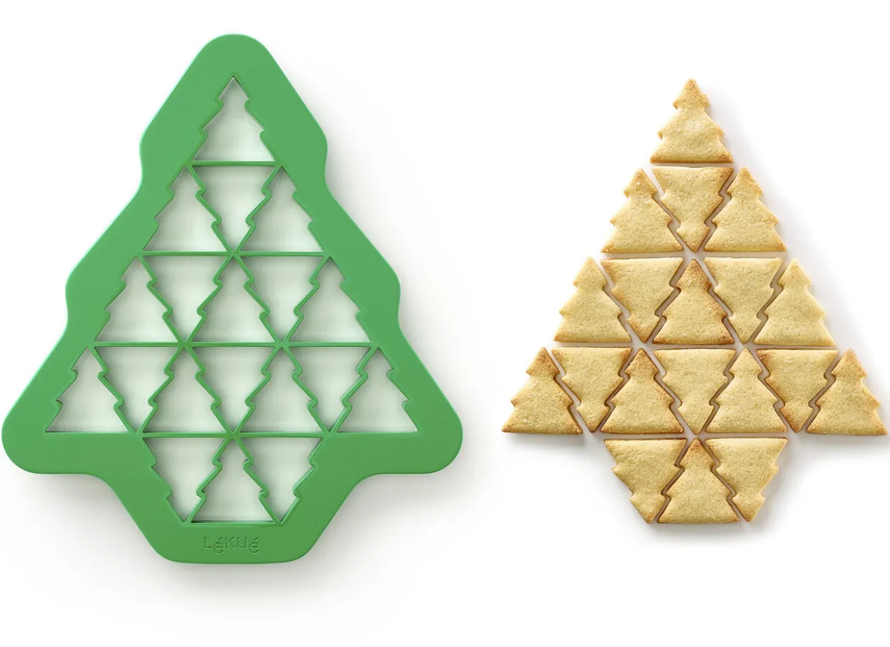 Ausstech-Schablonen, 3er-Set (Tannenbaum, Herz, Schneeflocke)