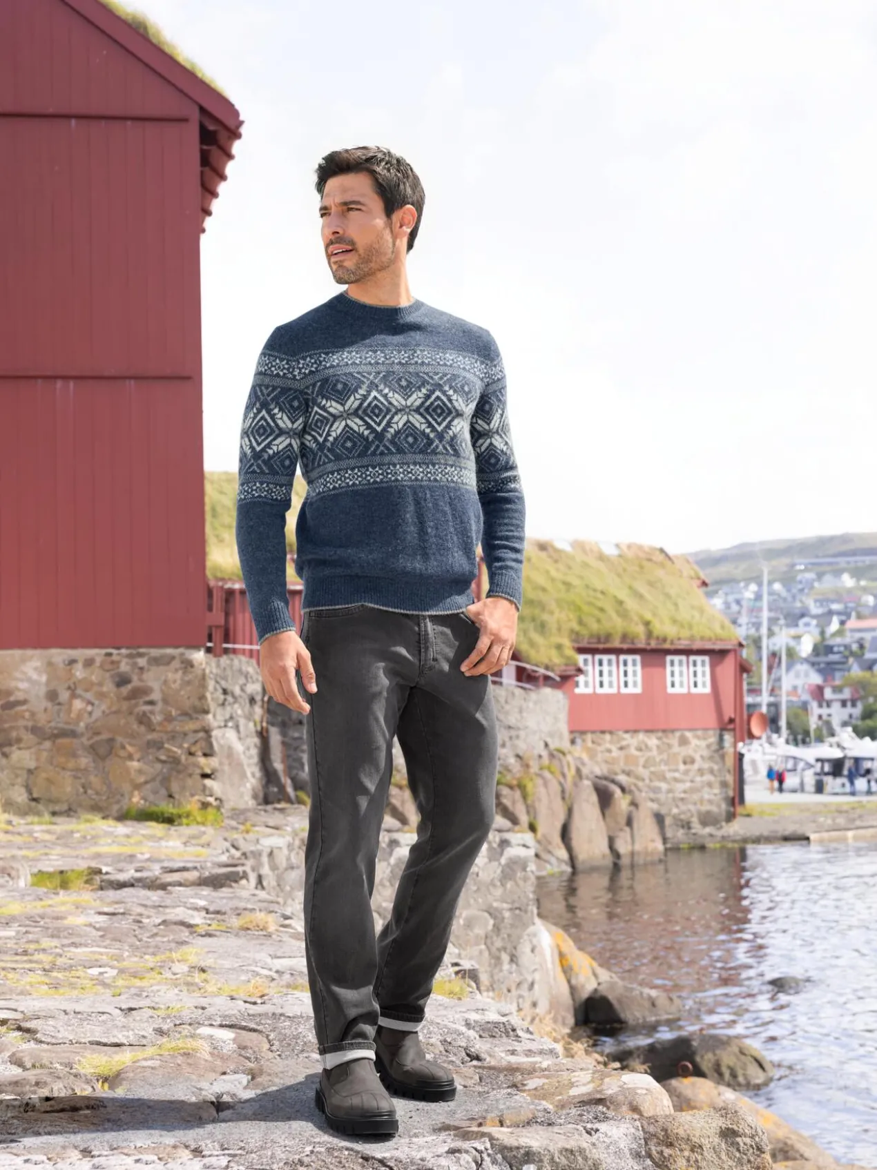 Baby-Alpaka Norwegerpullover