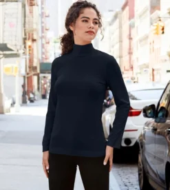 Baumwoll/Kaschmir-Highneck-Shirt