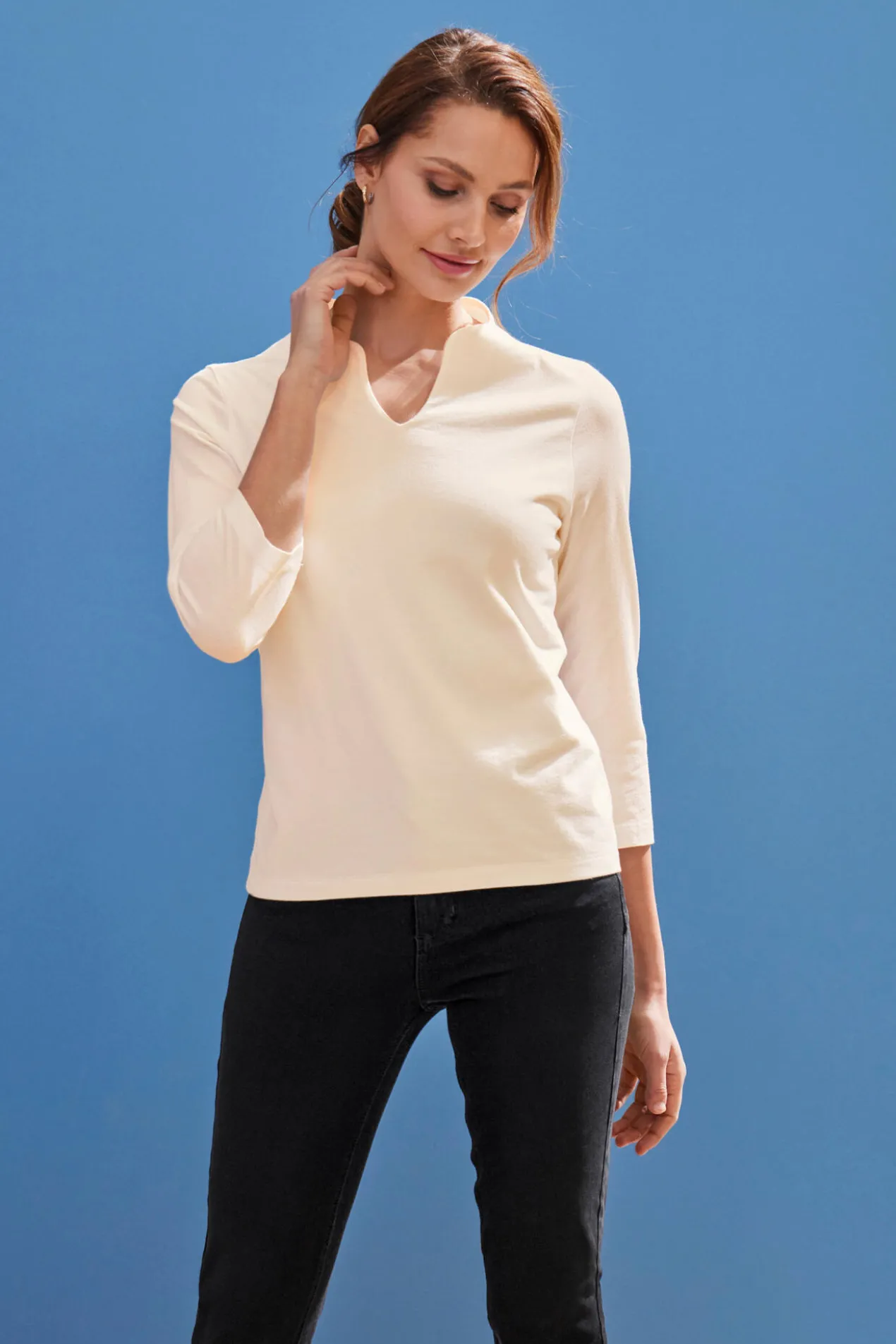 Baumwoll/Modal-Blazer-Shirt