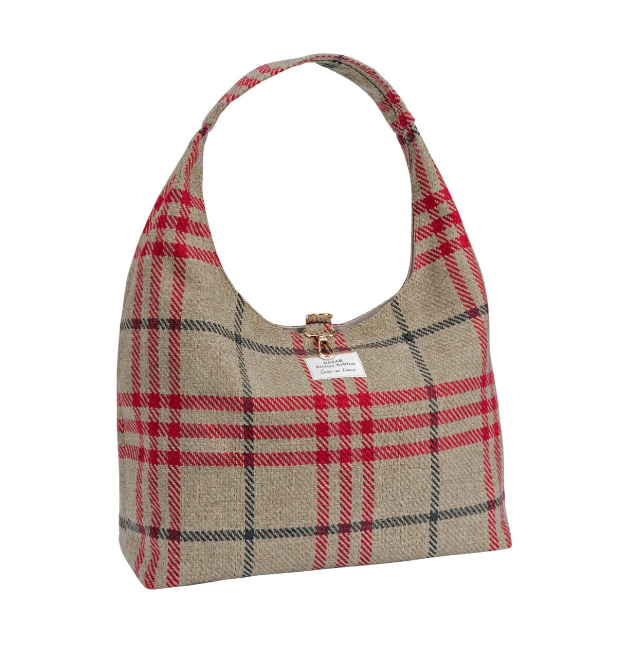 BAZAR Atelier Sablon Tartan-Shopper