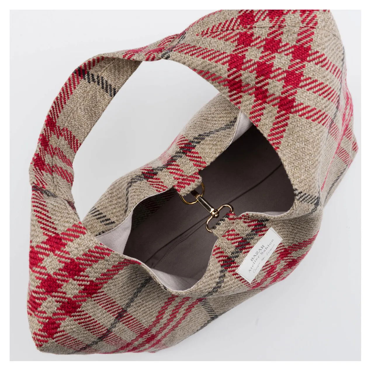 BAZAR Atelier Sablon Tartan-Shopper