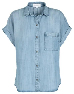 Bella Dahl Kurzarm-Soft-Jeansbluse