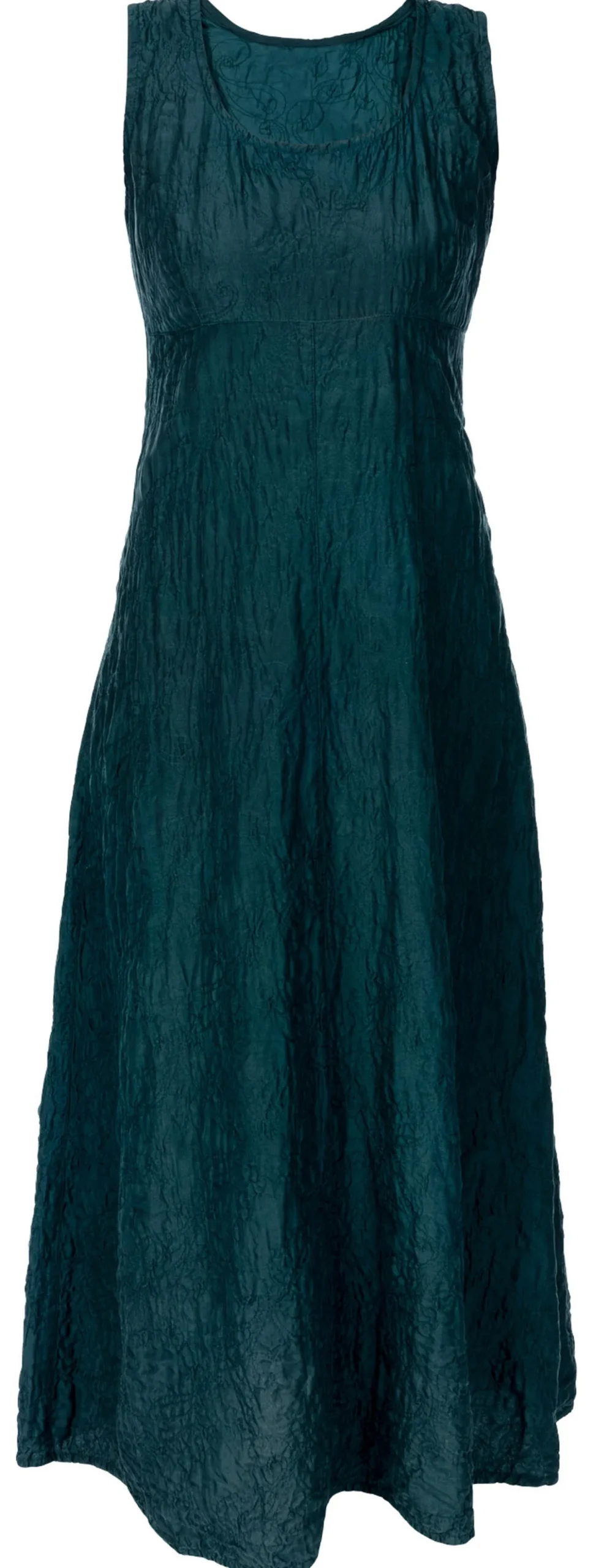 Besticktes Seidencrash-Kleid