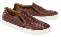 Casanova Kalbleder-Flecht-Slipper