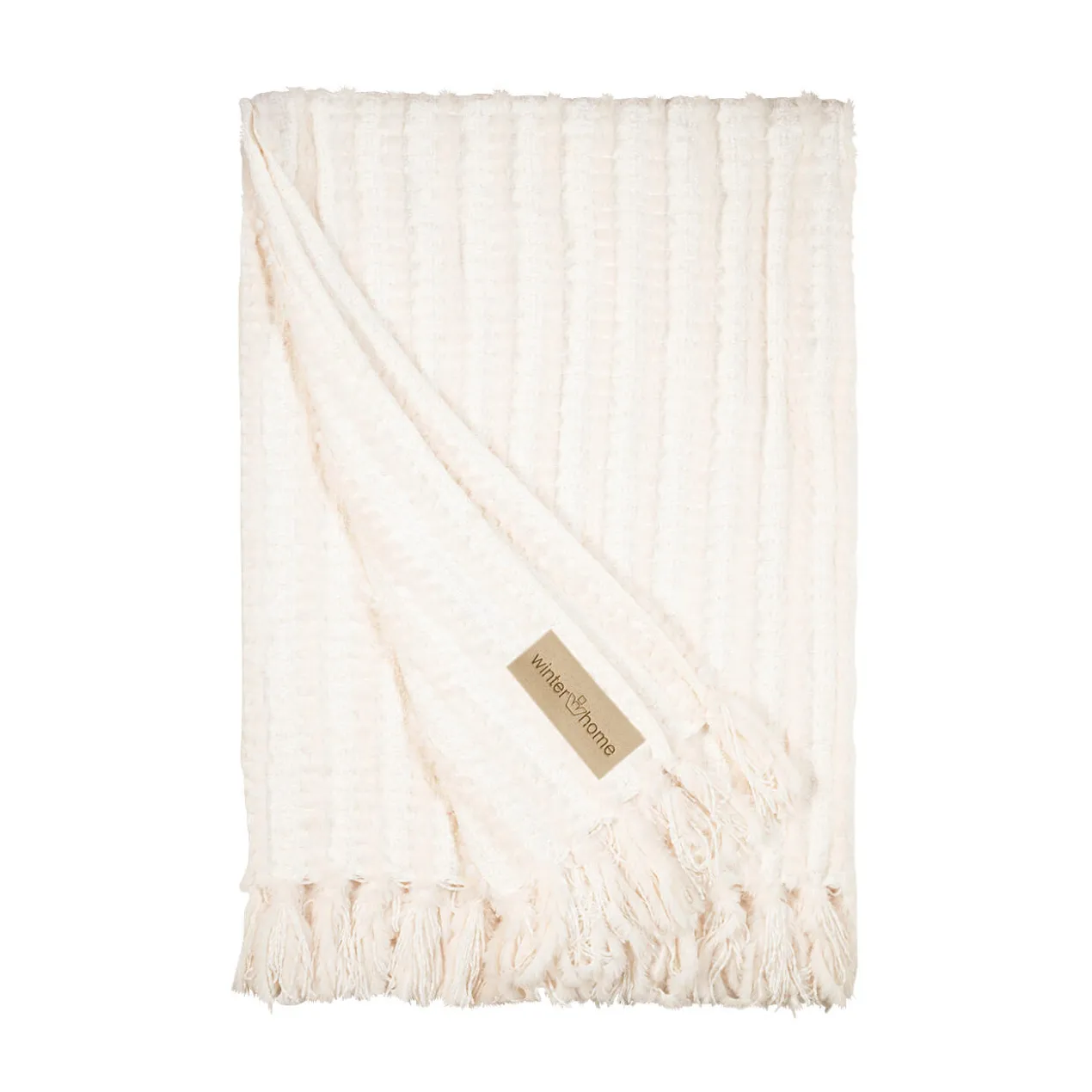 Chenille-Kunstfell-Strickdecke