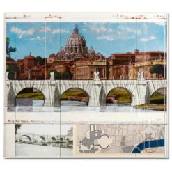 Christo – Ponte St. Angelo, Wrapped – Project for Rome, 1969-2011