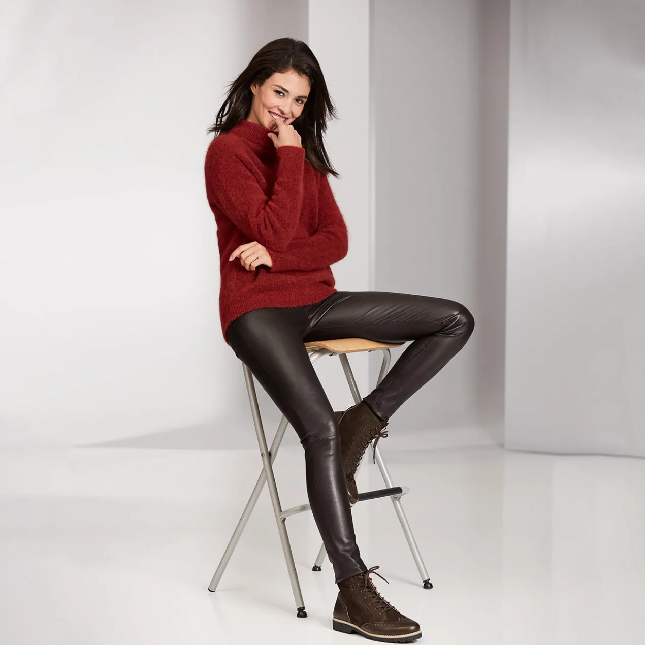 Depeche Stretchleder-Leggings