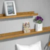 Echtholz-Bilderleisten, 2er-Set (60 cm + 90 cm)