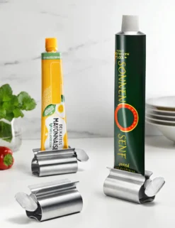 Edelstahl-Tubenpresse mit XXL-Griff, 3er-Set