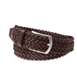 Elastischer Leder-Flechtgürtel