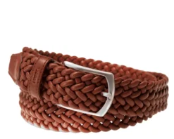 Elastischer Leder-Flechtgürtel