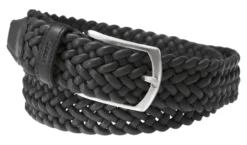 Elastischer Leder-Flechtgürtel