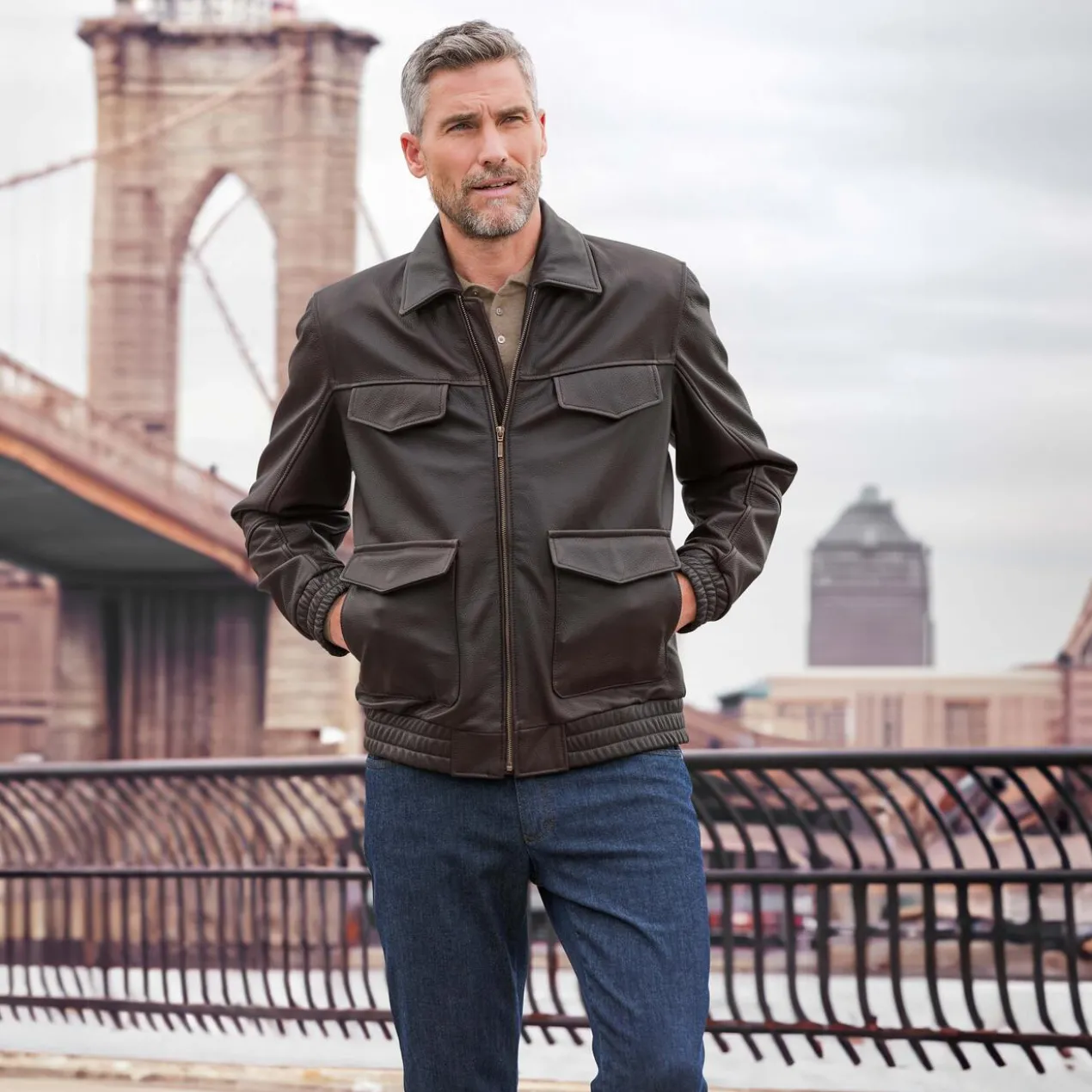Elchleder-Utility-Jacke