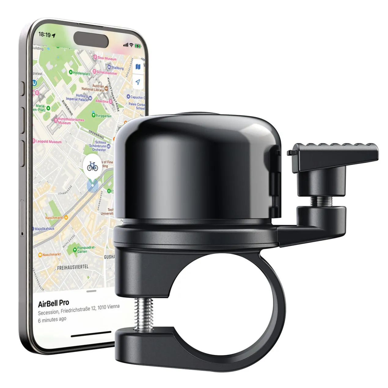 Fahrradklingel mit Ortungstracker