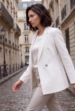 Fashion Charts Leinen-Lyocell-Blazer