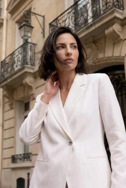 Fashion Charts Leinen-Lyocell-Blazer