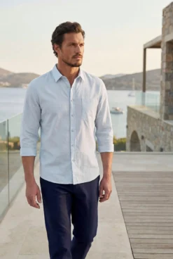 Fashion Charts Lyocell-Seersucker-Hemd