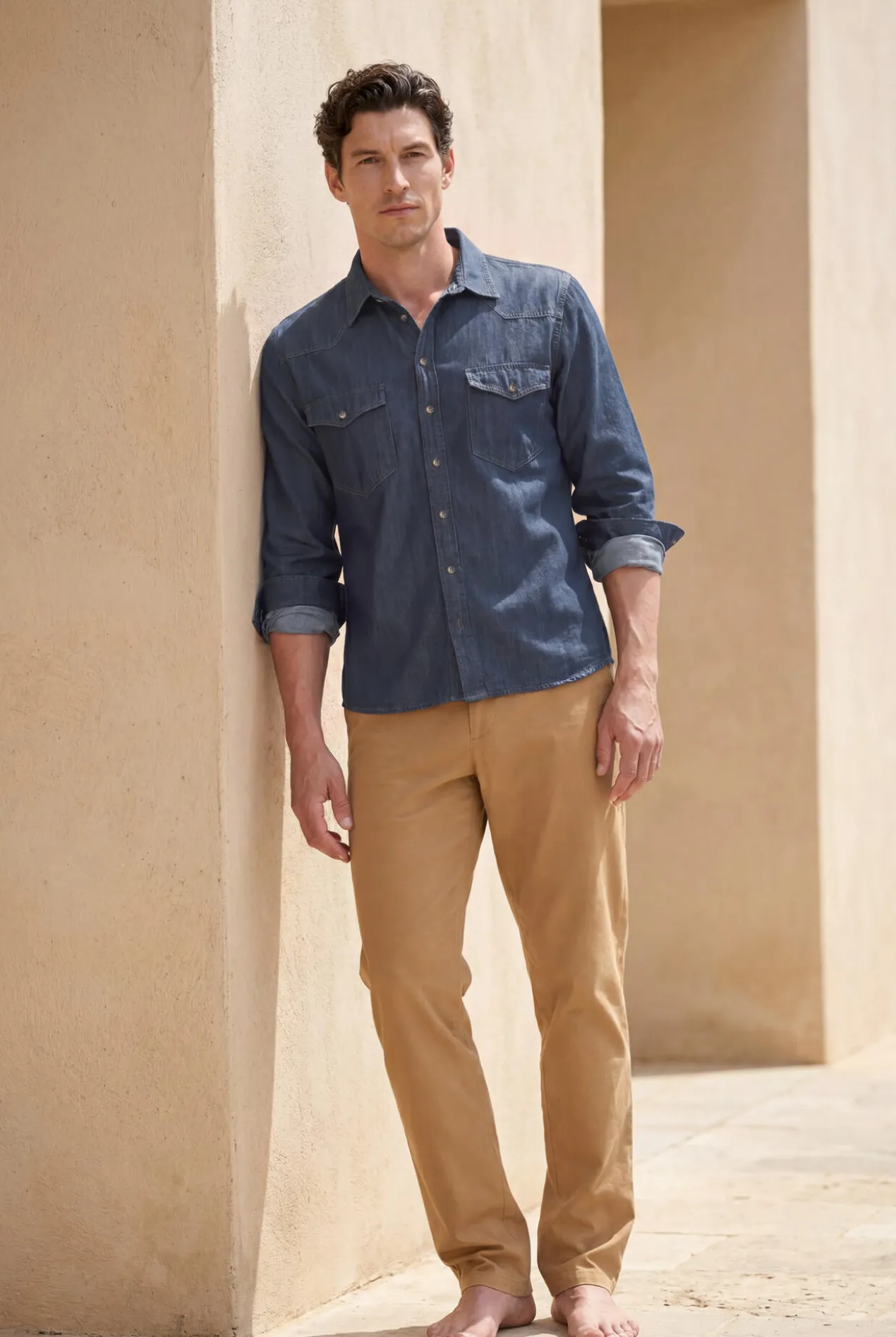 Fashion Charts Lyocell-Westernhemd