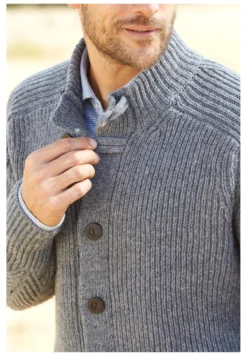 Fisherman Raglan-Strickjacke