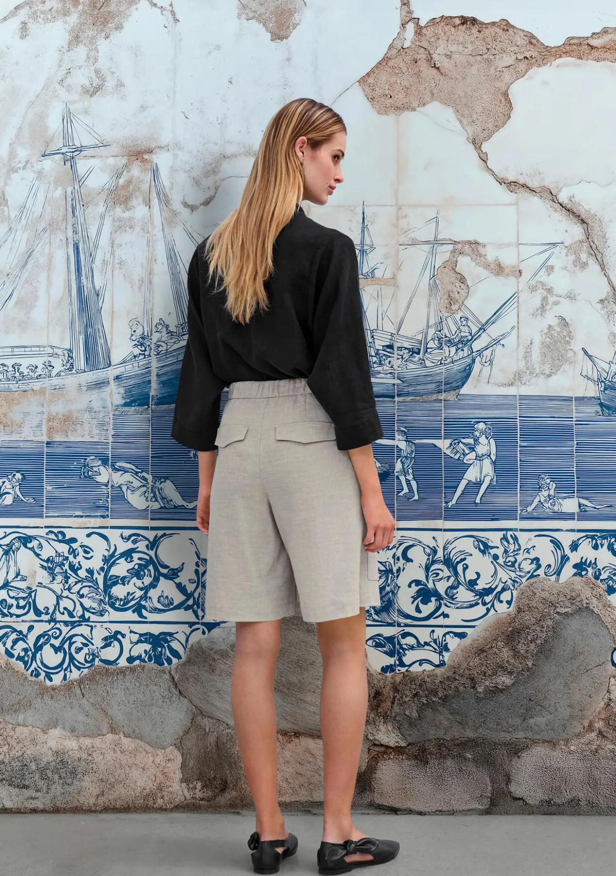 Gardeur Cargo-Bermudas-Leinenrock