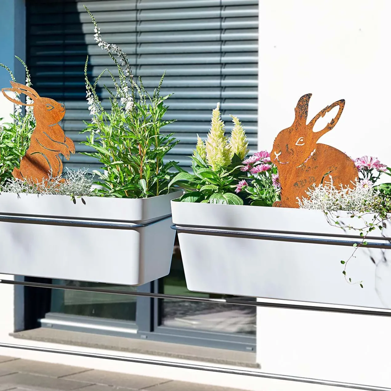 Gartenstecker Hasen, 2er-Set