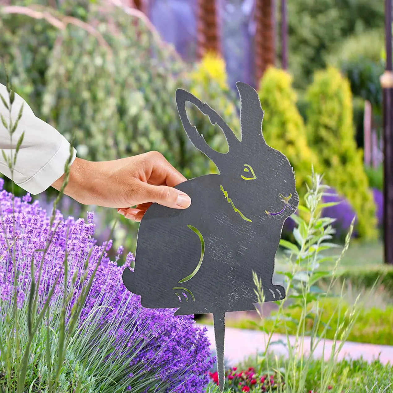 Gartenstecker Hasen, 2er-Set