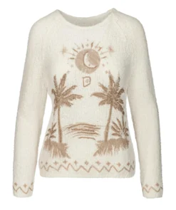 Handbestickter Frottee-Pullover