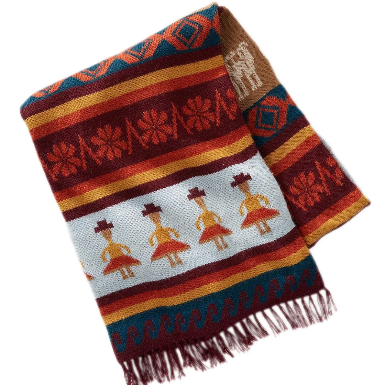 Handgestrickter Alpaka-Schal