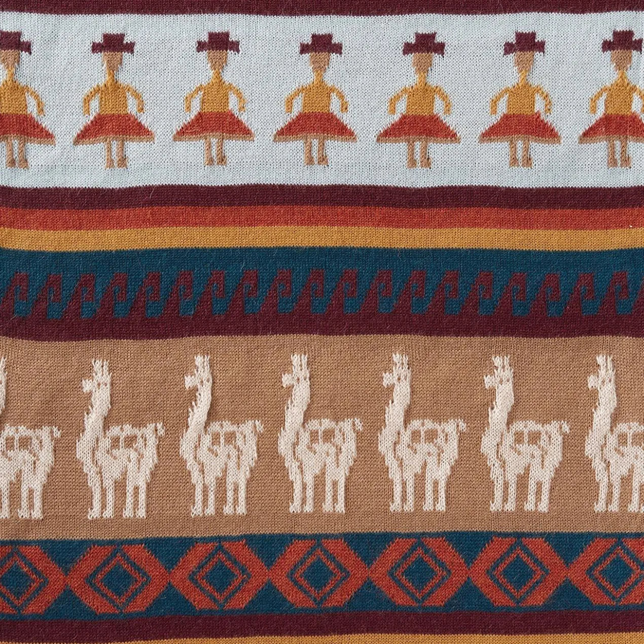 Handgestrickter Alpaka-Schal