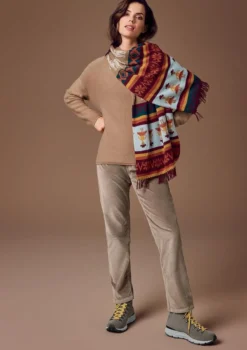 Handgestrickter Alpaka-Schal