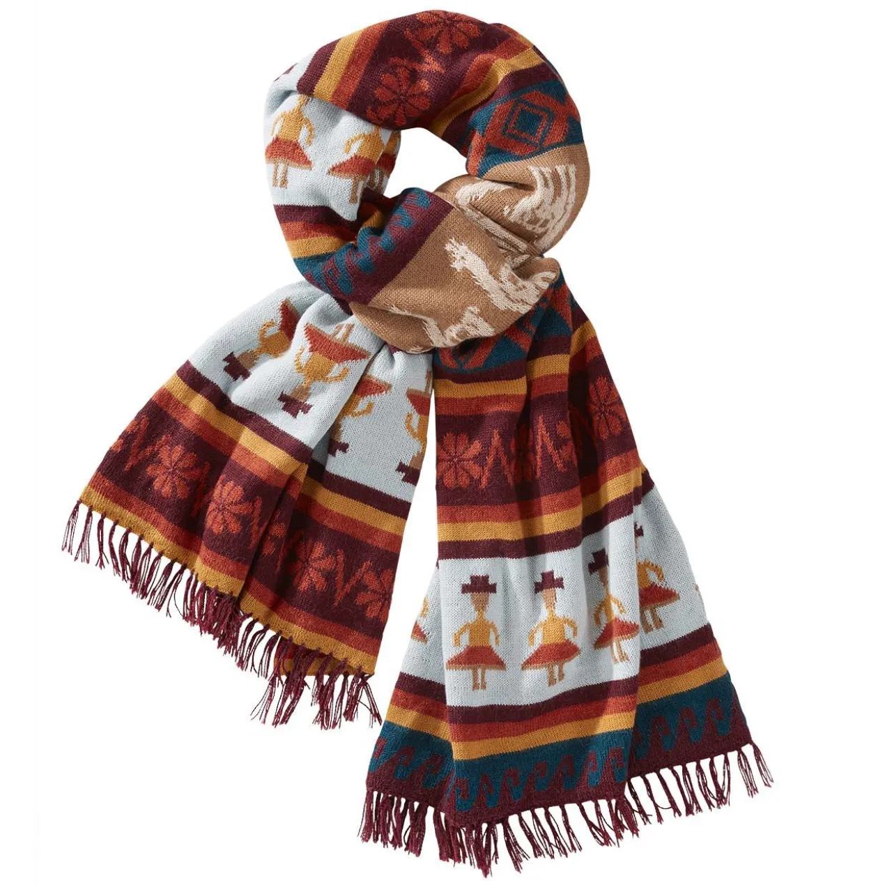 Handgestrickter Alpaka-Schal