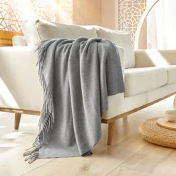 Handgewebte Kaschmir-Kuscheldecke
