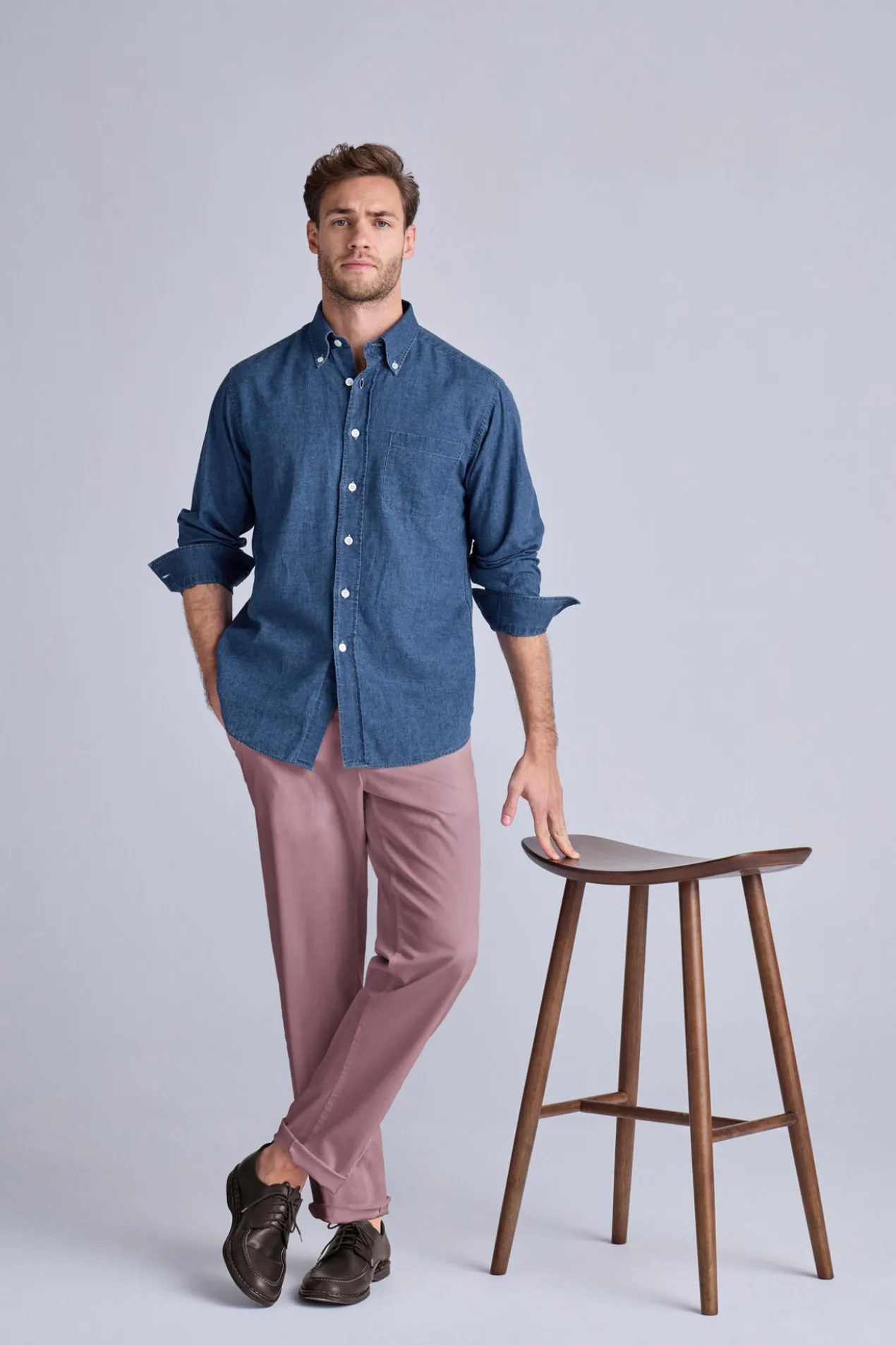Ingram Leinen-Denim-Hemd