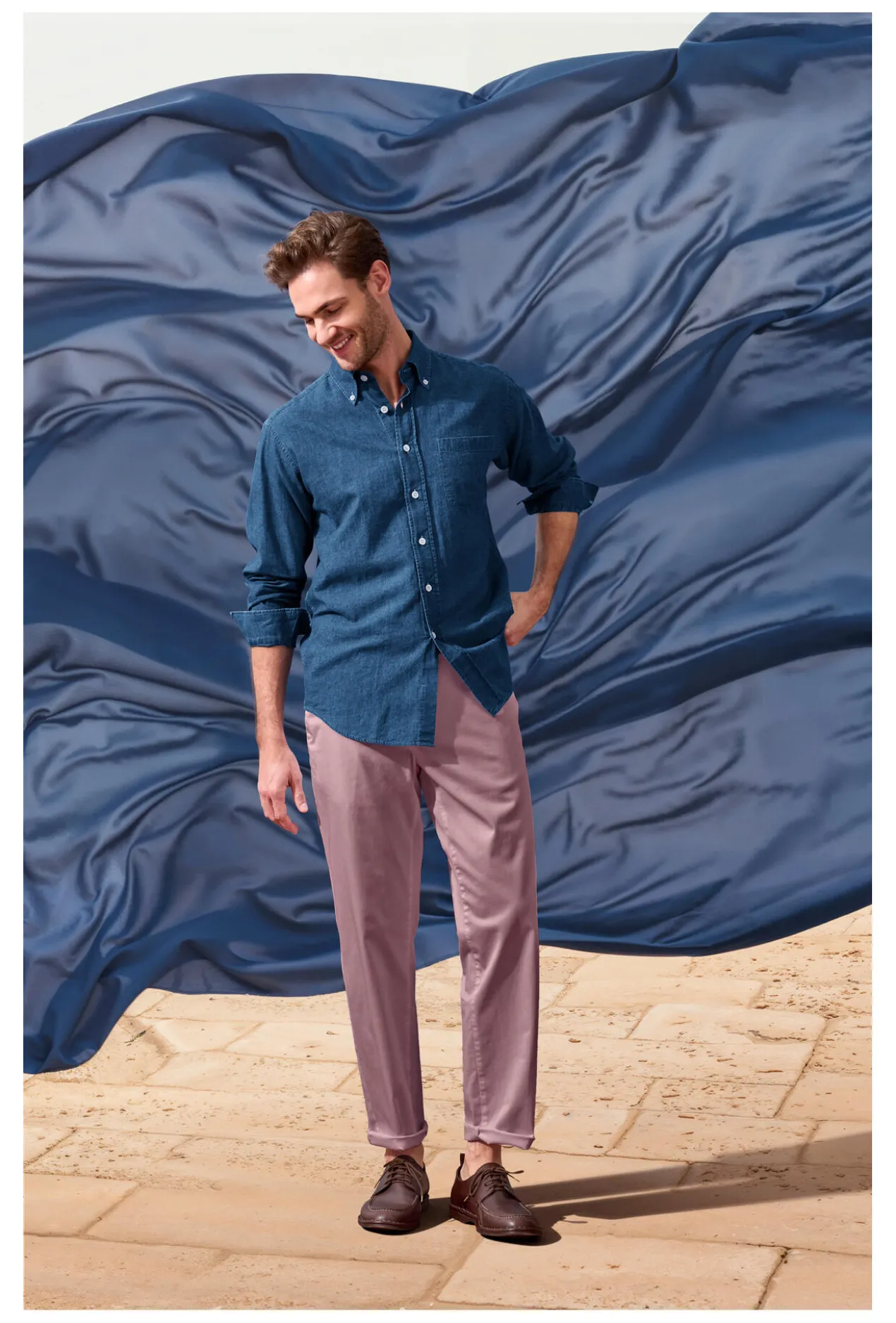 Ingram Leinen-Denim-Hemd