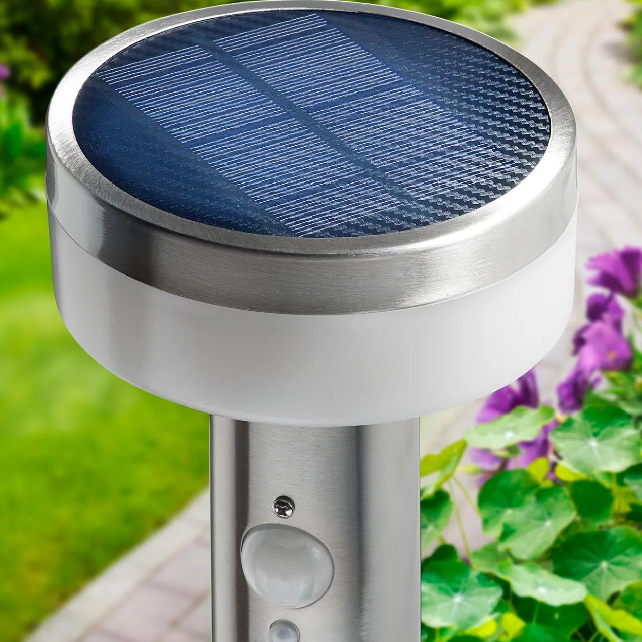 Intelligente Solar-Gartenleuchte