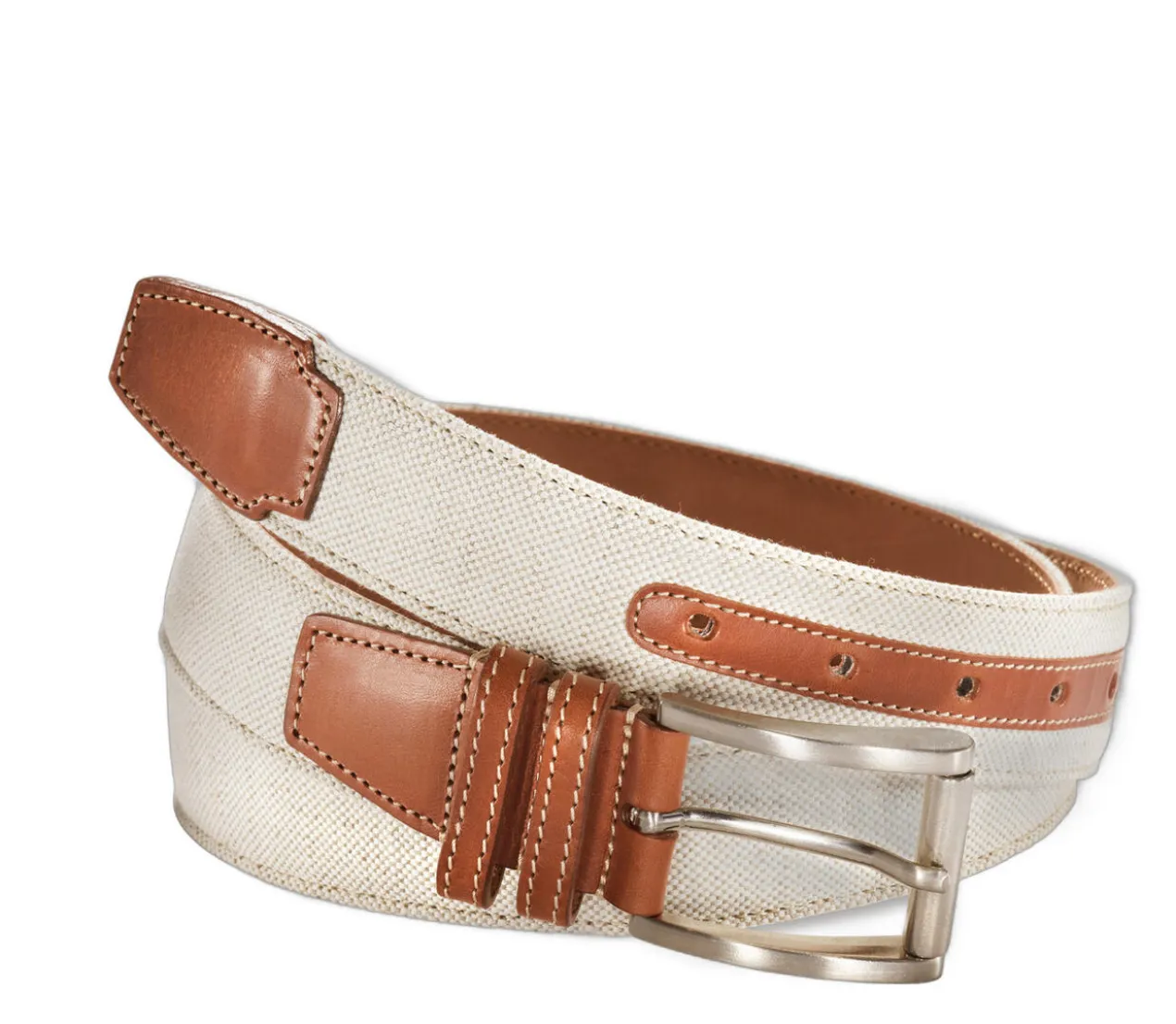 Italienischer Leinen-Leder-Gürtel