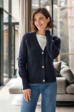 Junghans 1954 Kaschmir-­Leinen-­Cardigan