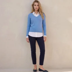 Junghans 1954 Kaschmir V-Pulli oder Rolli, Damen