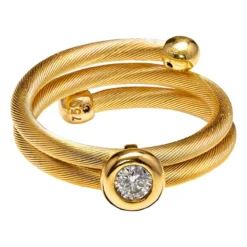 Kabelcollier oder -Ring mit Brillanten