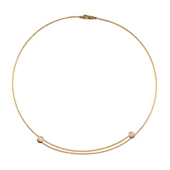 Kabelcollier oder -Ring mit Brillanten